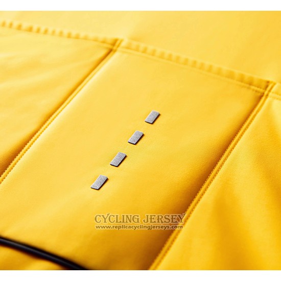2019 Cycling Jersey La Passione Yellow Gray Long Sleeve And Bib Tight
